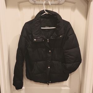 Black puff jacket - light weight Small